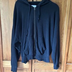 American Eagle Outfitters Black Zip Up Sweater